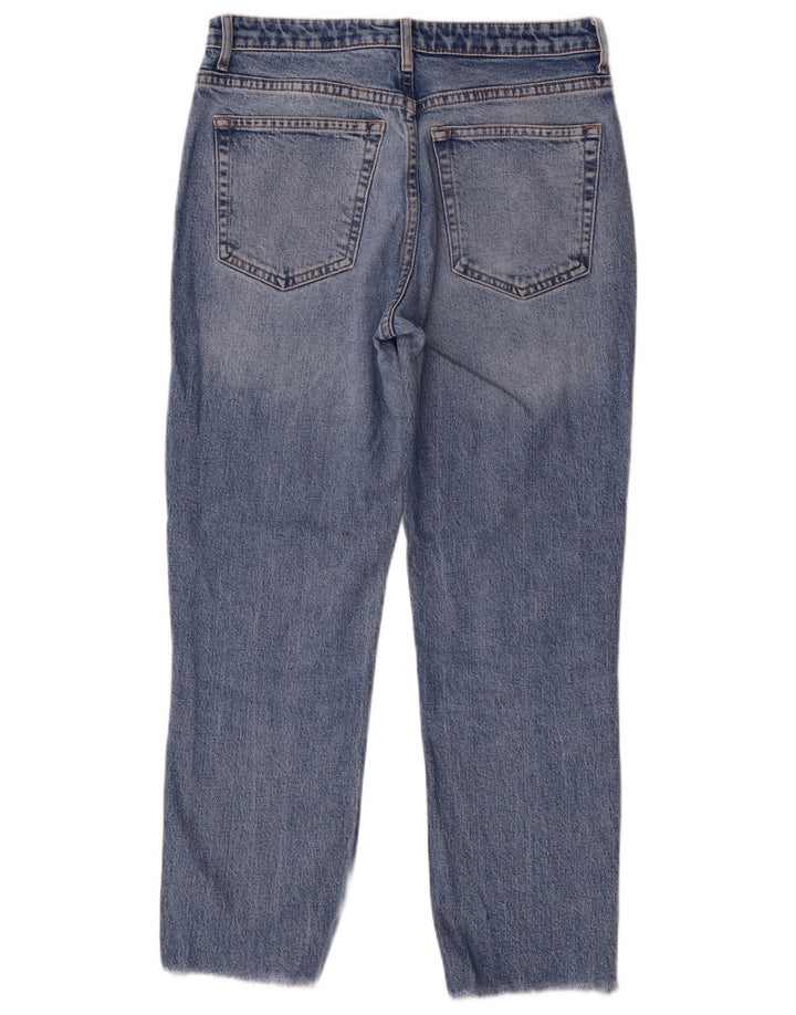 Topshop Damen Straight Jeans W30 L26 Blaues Polyester