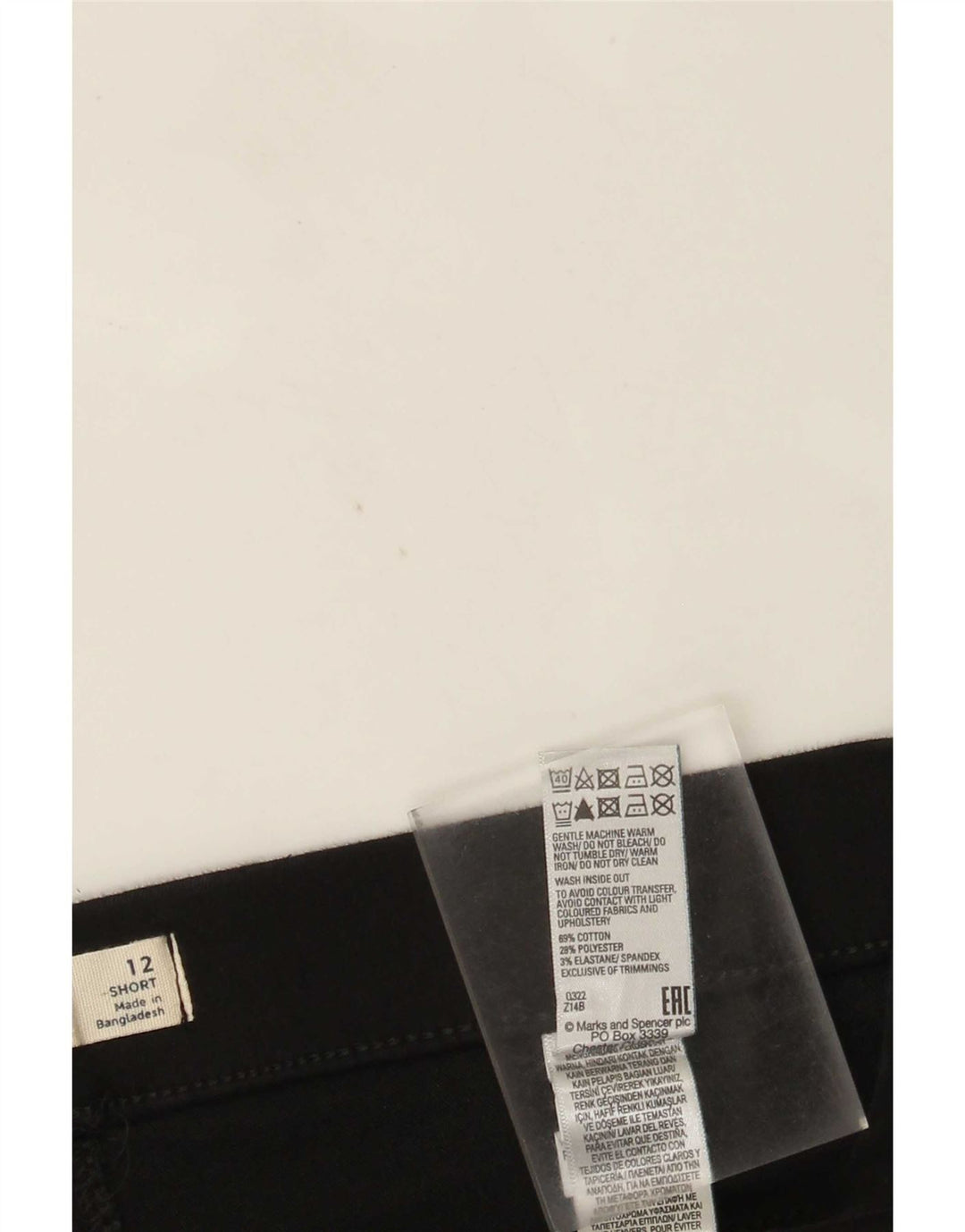 Marks & Spencer Damen kurze Jegging-Jeans UK 12 Medium W30 L26 Schwarz