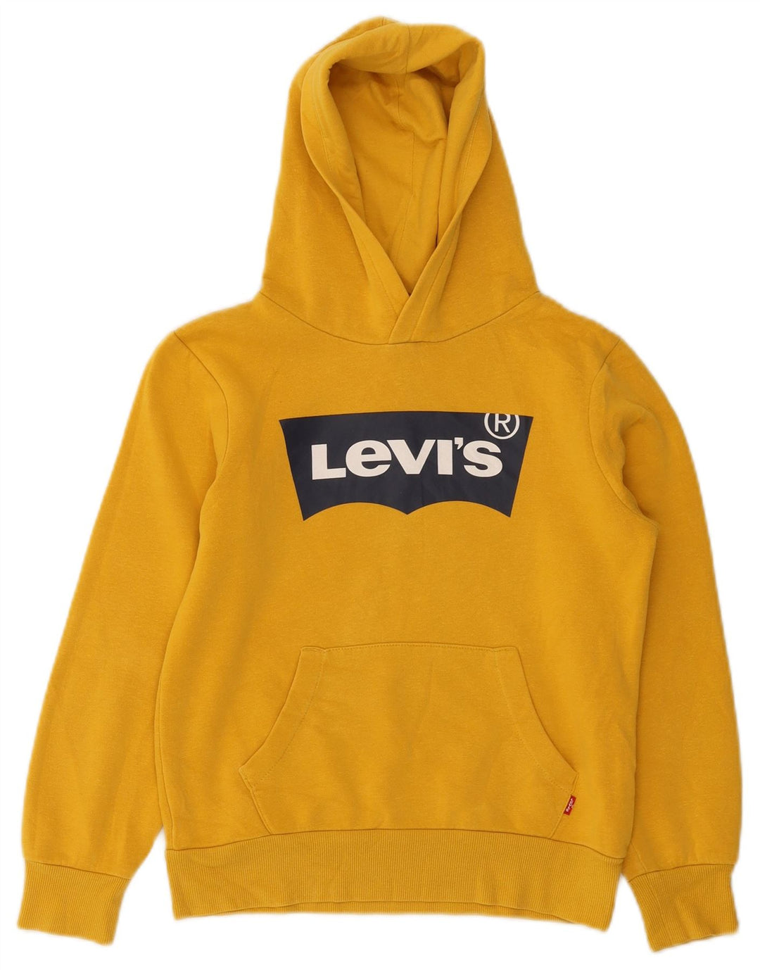 Levi's Jungen-Pullover mit grafischem Kapuzenpullover, 9–10 Jahre, Gelb