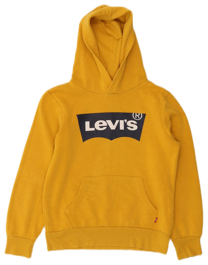 Levi's Jungen-Pullover mit grafischem Kapuzenpullover, 9–10 Jahre, Gelb