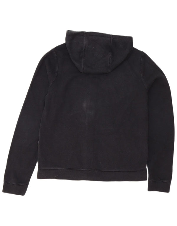 Nike Jungen-Kapuzenpullover mit Reißverschluss, 13–14 Jahre, XL, schwarze Farbblock-Baumwolle