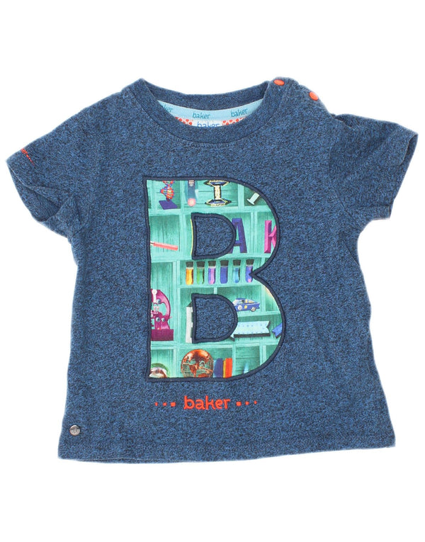 Ted Baker Baby-Jungen-T-Shirt mit Grafik, 18–24 Monate, marineblau gefleckt