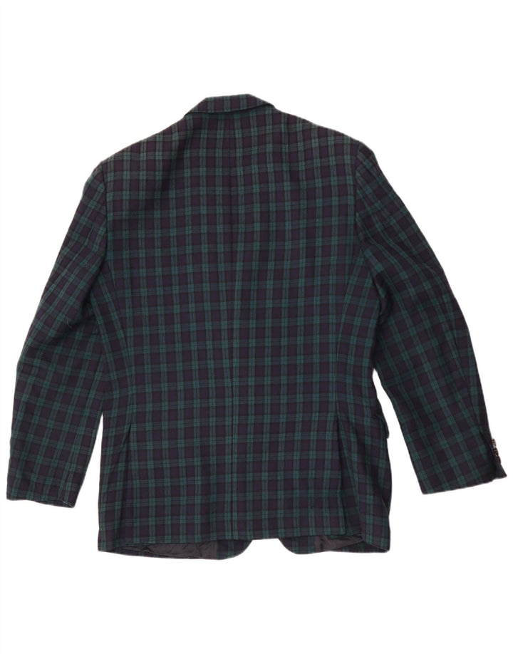 Highland Herren-Blazer mit 2 Knöpfen, IT 50, große grün karierte Wolle