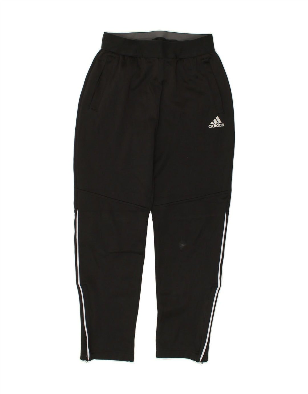ADIDAS Boys Tracksuit Trousers 11-12 Years Black Polyester | Vintage Adidas | Thrift | Second-Hand Adidas | Used Clothing | Messina Hembry 