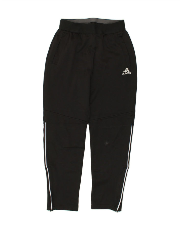 ADIDAS Boys Tracksuit Trousers 11-12 Years Black Polyester | Vintage Adidas | Thrift | Second-Hand Adidas | Used Clothing | Messina Hembry 