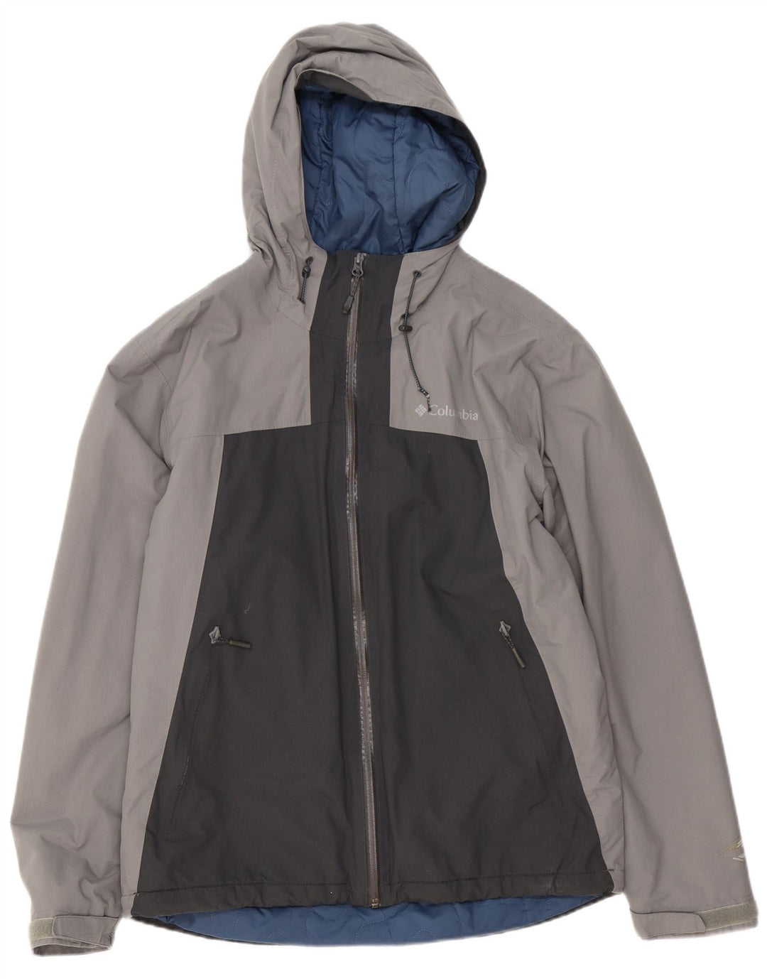 Columbia Herren-Windbreakerjacke mit Kapuze, UK 38, mittelgrau, Farbblock