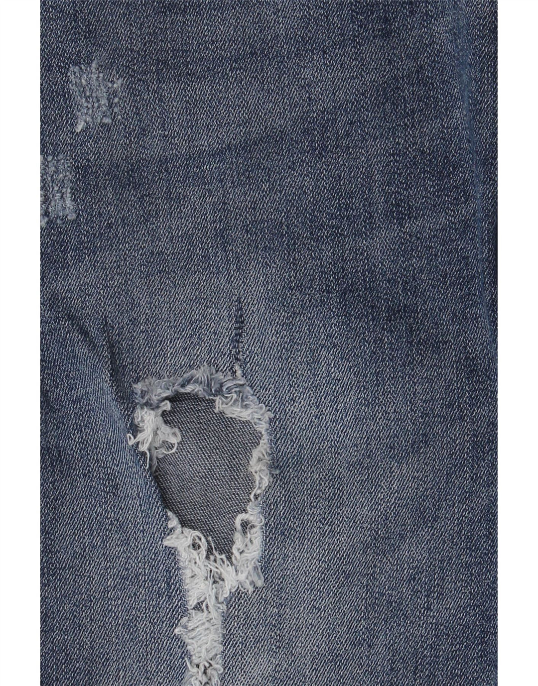 Zara Damen Distressed Slim Jeans W36 L28 Blaues Polyester