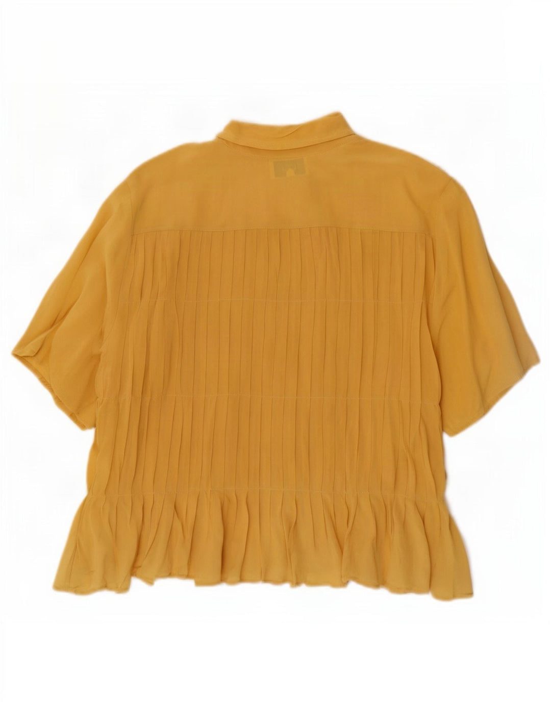Par Avion Damen Kurzarm-Oversize-Hemdbluse IT 42 Mittelgelb