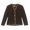 Luisa Spagnoli Damen 3-Knopf-Blazerjacke UK 12 Mittelschwarz gestreift