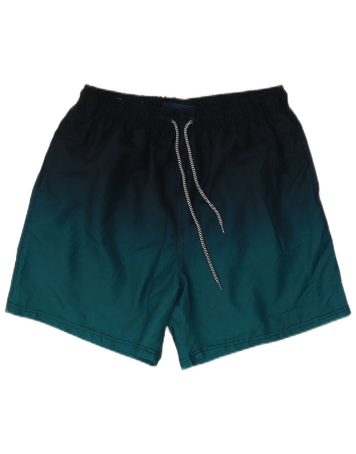 Mountain Warehouse Herren-Badeshorts aus mittelblauem Colourblock-Polyester
