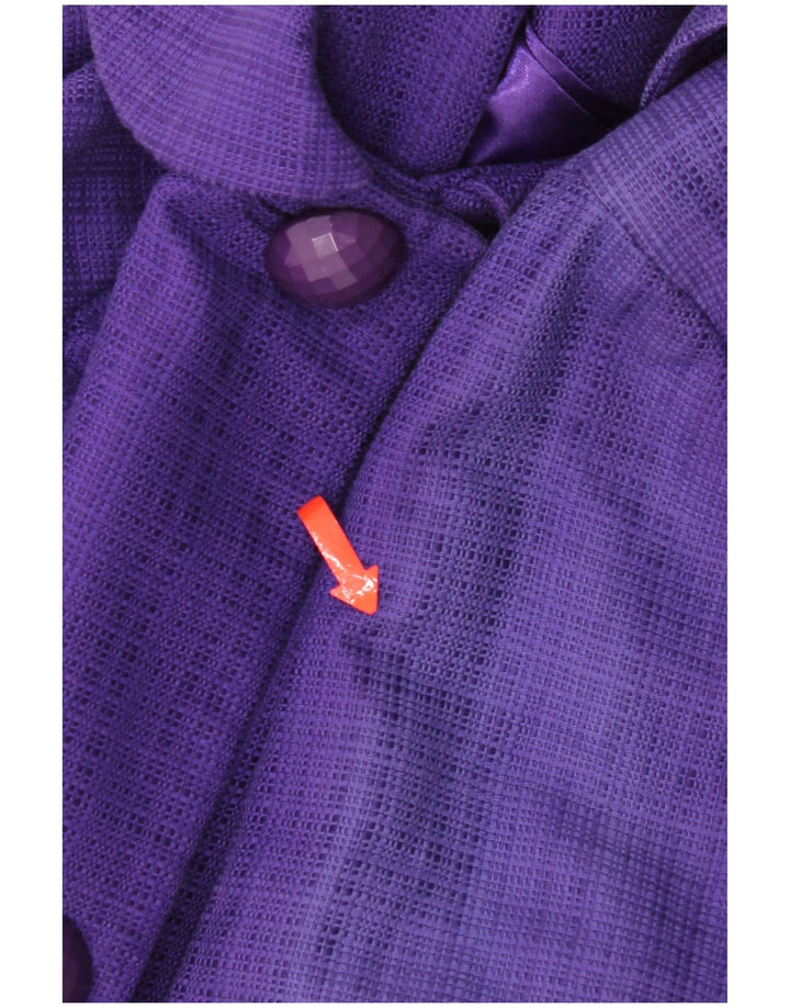 Monsoon Damenmantel UK 12 Mittelviolette Baumwolle