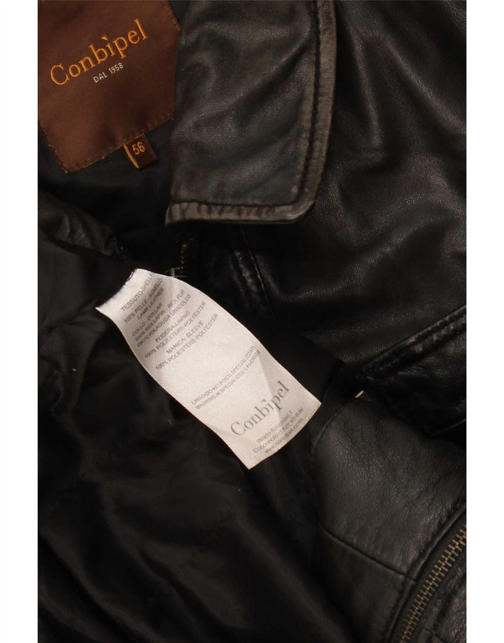 Conbipel Herren Lederjacke IT 56 2XL Schwarz