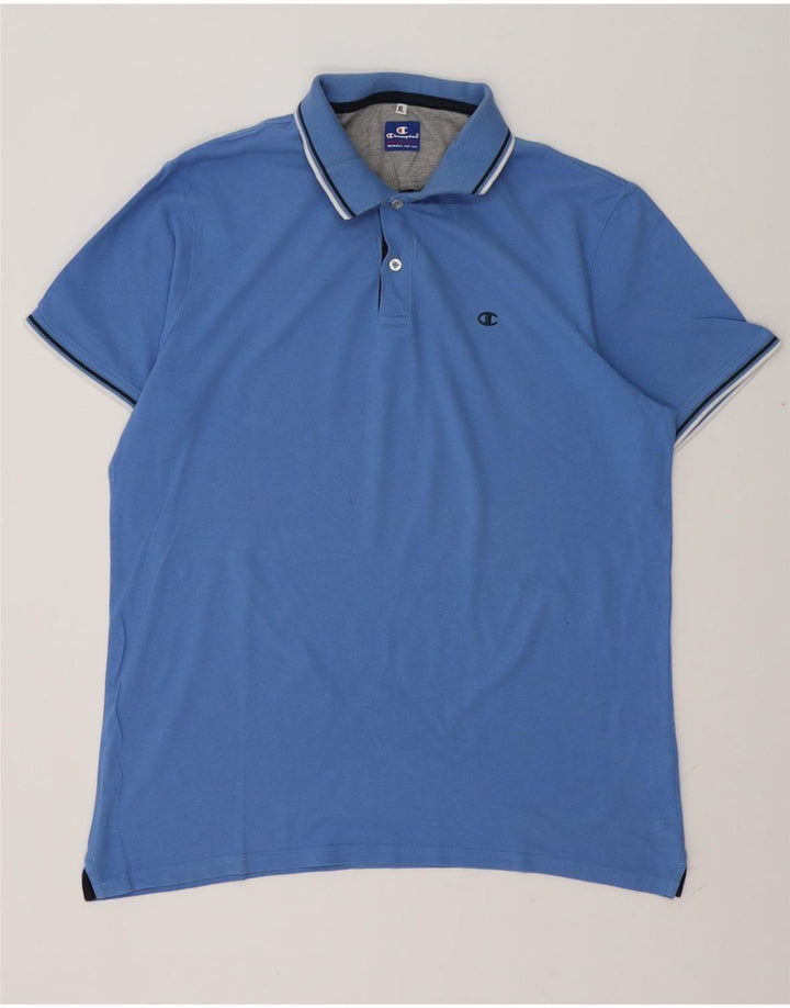 CHAMPION Herren Poloshirt XL Blau Baumwolle
