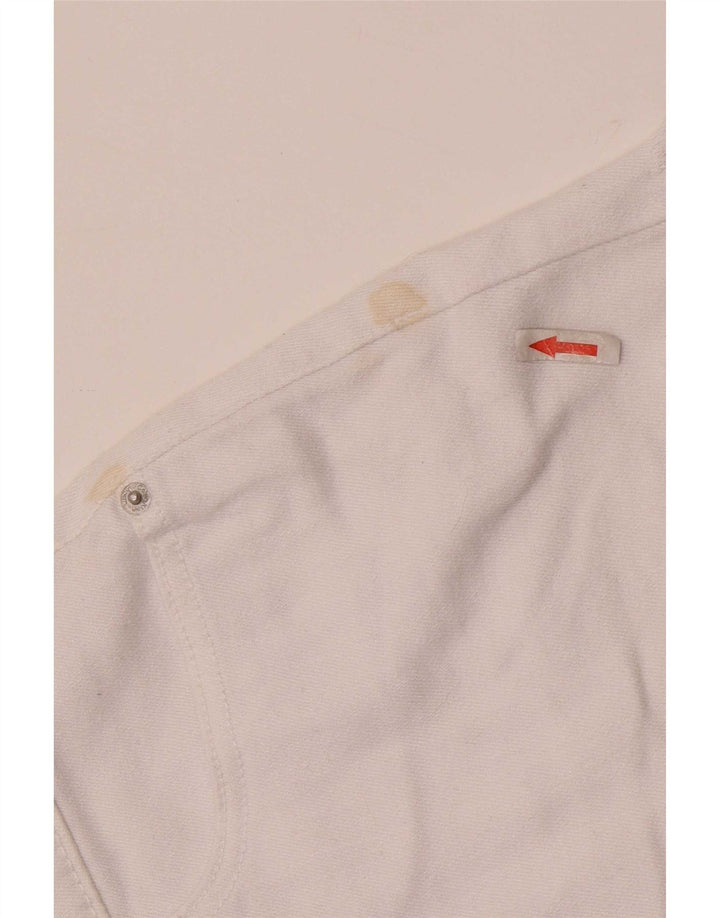 Calvin Klein Damen Jeansshorts W28 Mittelweiße Baumwolle