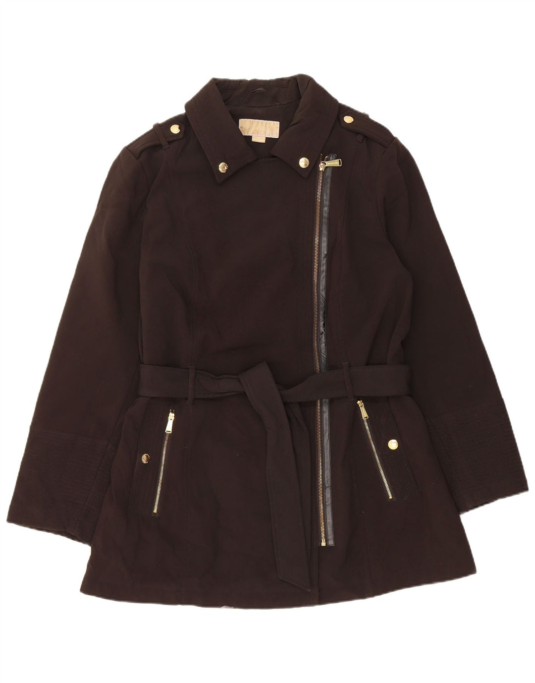 Michael Kors Damen Militärjacke UK 18 XL Schwarz Polyester