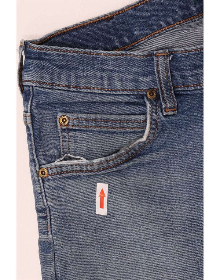 Lee Herren Rider Distressed Slim Jeans W32 L31 Blaue Baumwolle