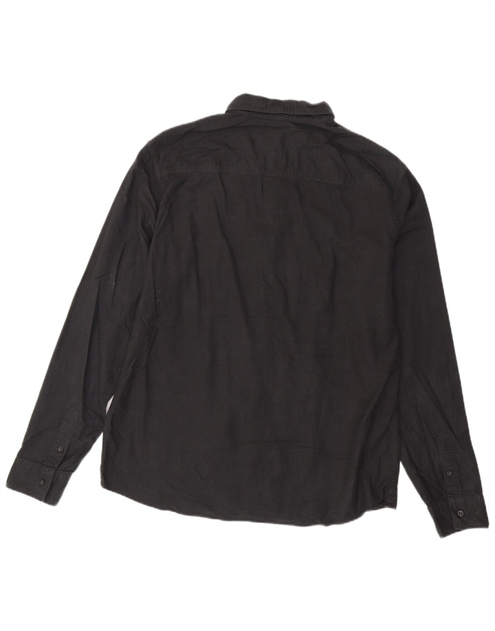 ALL SAINTS Herrenhemd XL Schwarz Baumwolle