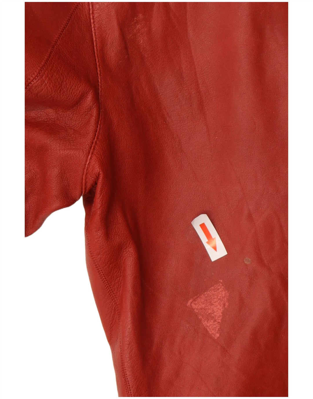 Massimo Dutti Herren-Leder-Bikerjacke, UK 36, kleines rotes Leder
