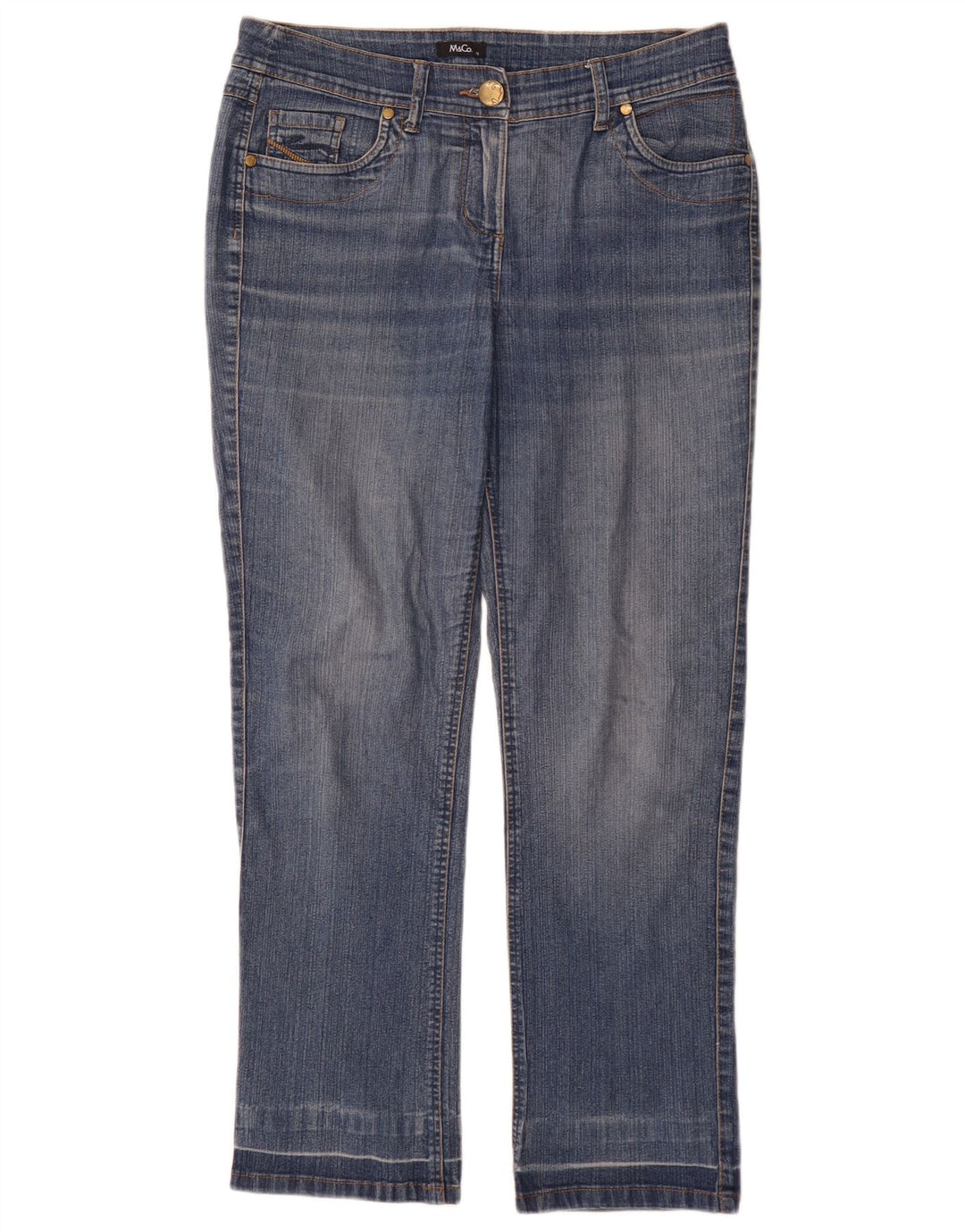 M&Co Damen Straight Jeans UK 12 Medium W32 L30 Blau