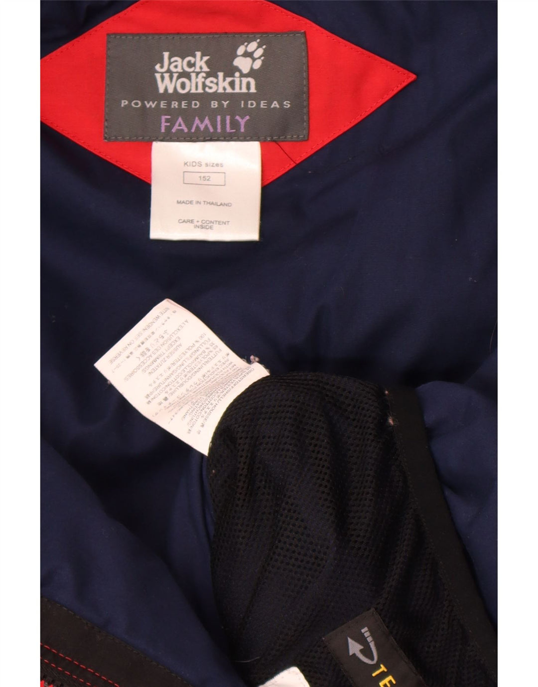 Jack Wolfskin Windjacke für Jungen, 11–12 Jahre, rotes Colourblock-Polyester