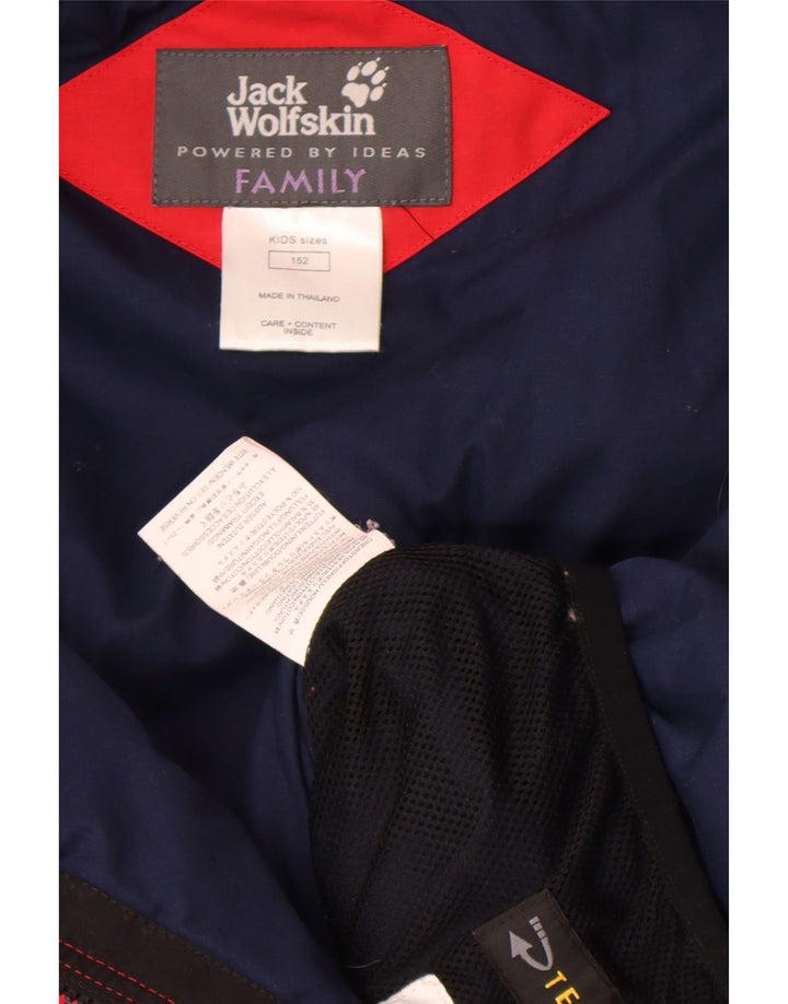 Jack Wolfskin Windjacke für Jungen, 11–12 Jahre, rotes Colourblock-Polyester