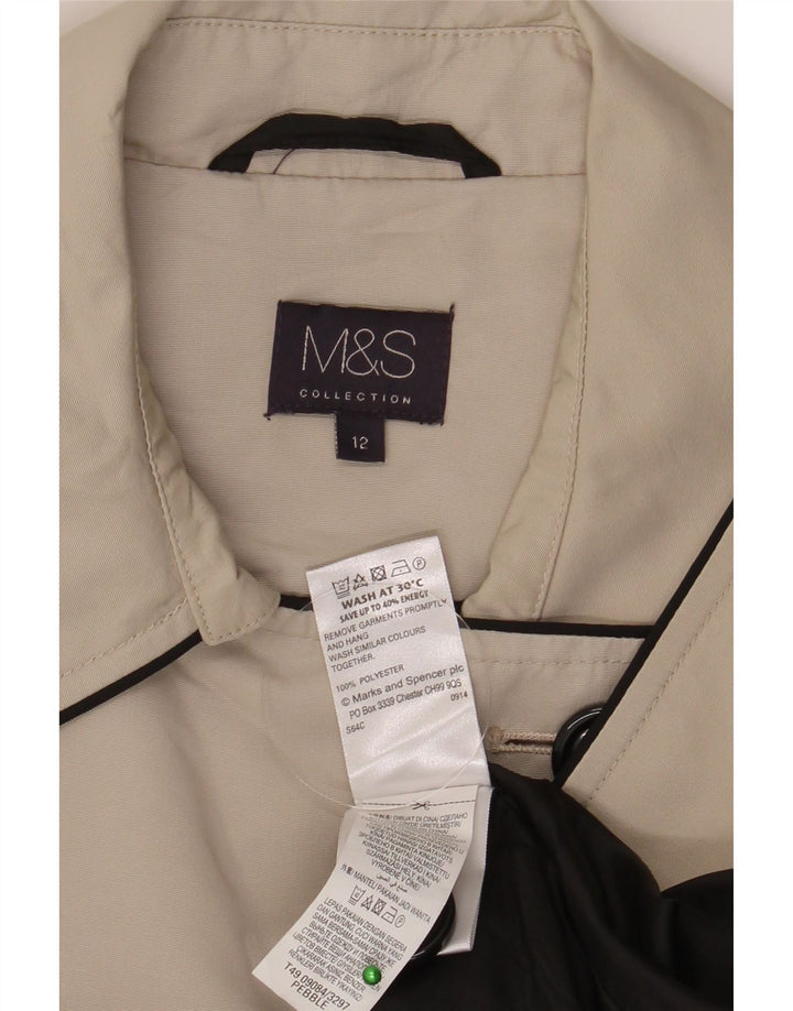 Marks & Spencer Damen Trenchcoat UK 12 Medium Beige Polyester