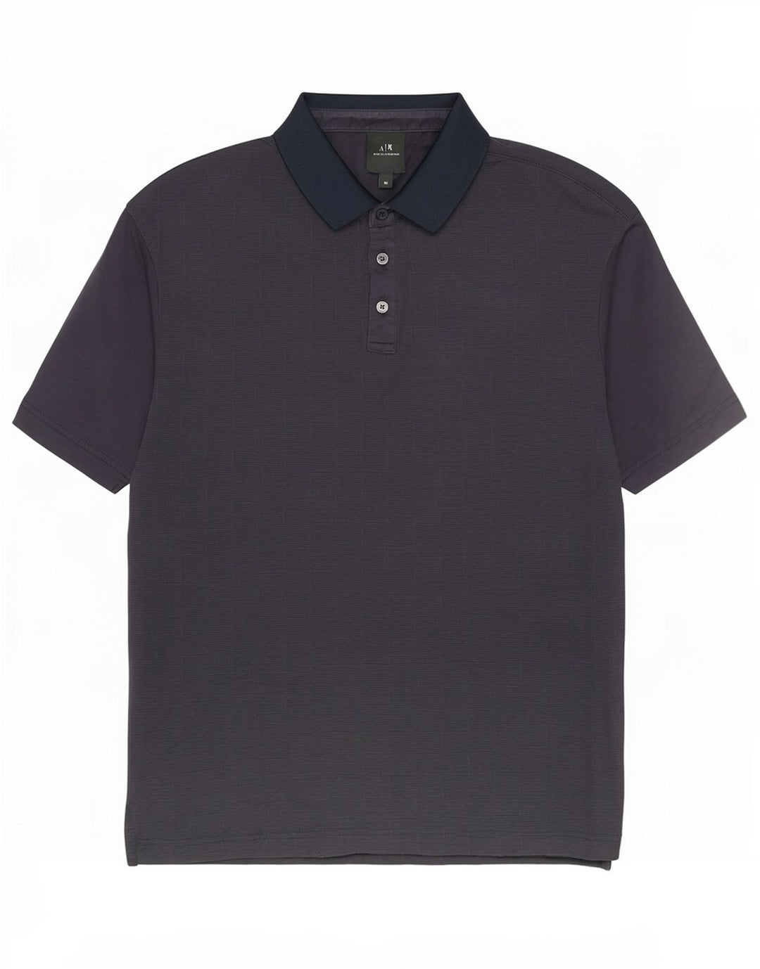 Armani Exchange Herren-Poloshirt aus mittlerer marineblauer geometrischer Baumwolle