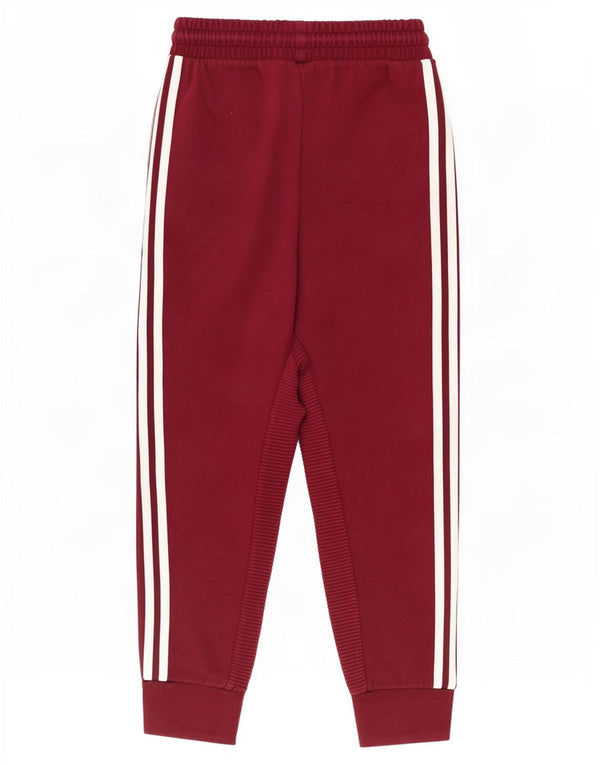 Adidas Mens Tracksuit Trousers Joggers Medium Maroon Cotton