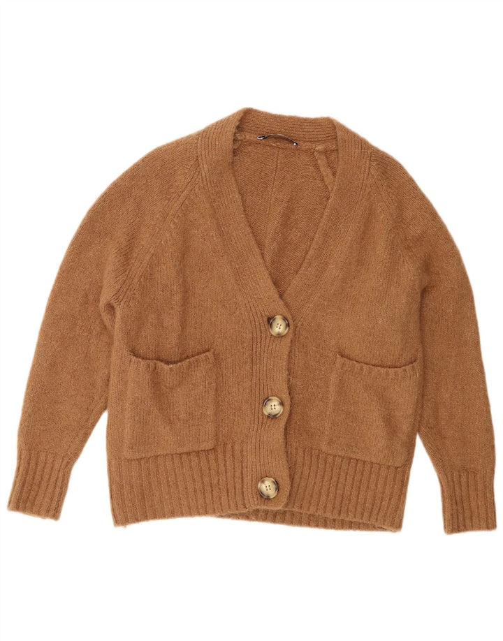 Zara Damen-Strickjacke in Übergröße, Gr. 10, Größe S, Braun