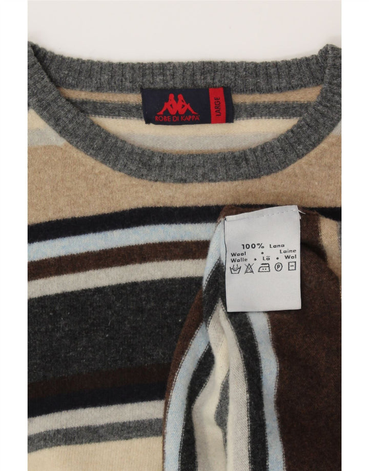 KAPPA Damen-Pullover mit Rundhalsausschnitt, Gr. 40, groß, mehrfarbig, gestreift