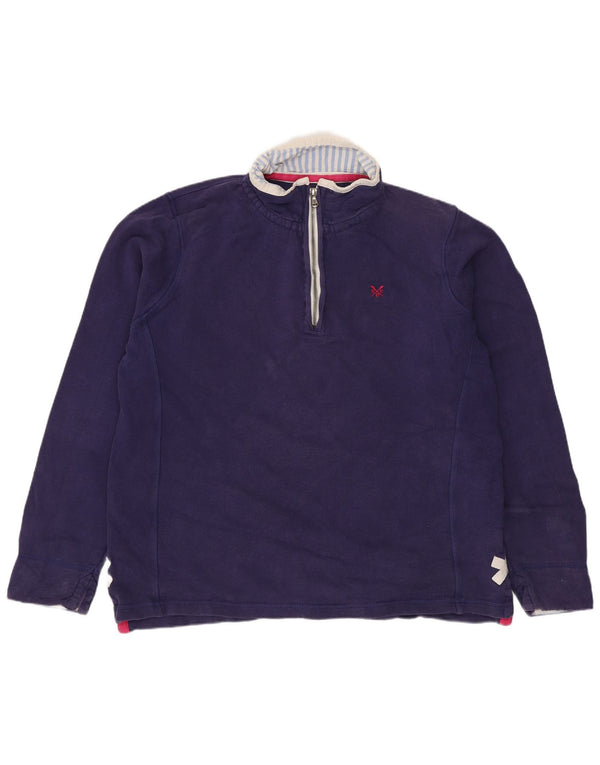 Crew Clothing Damen-Sweatshirt mit Reißverschluss, Gr. 40, Marineblau