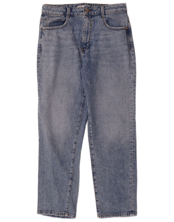 Zara Damen High Rise Straight Jeans EU 40 Medium W30 L28 Blaue Baumwolle