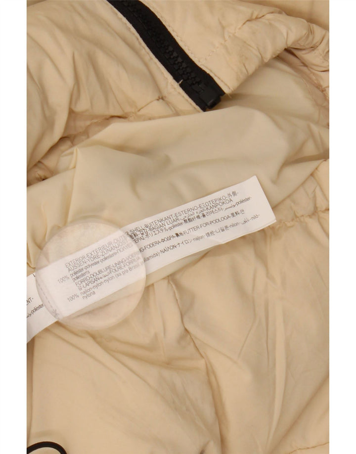 ZARA Herren Wattierte Jacke UK 36 Small Beige Nylon