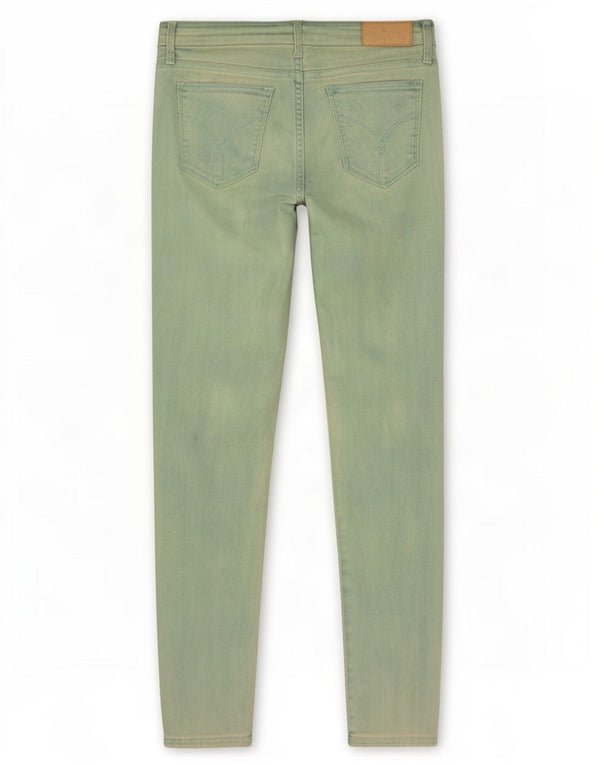 Calvin Klein Damen Distressed Skinny Jeans W27 L32 Türkis Tie Dye