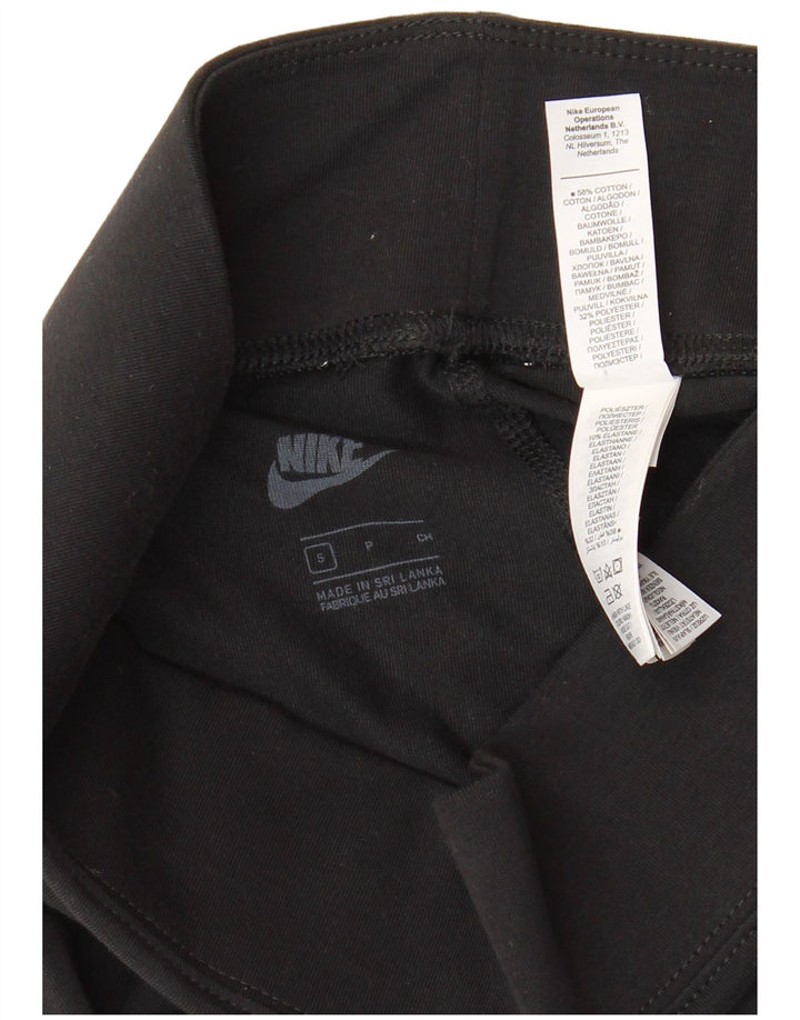 Nike Womens Graphic Leggings UK 8 Small Schwarz Baumwolle