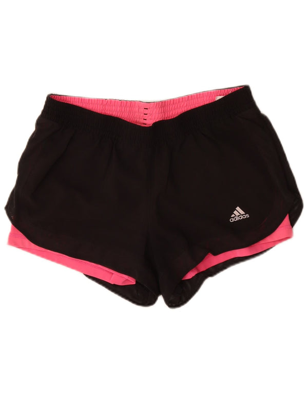 Adidas Damen Climalite Sport Shorts UK 12/14 Medium Schwarz Polyester