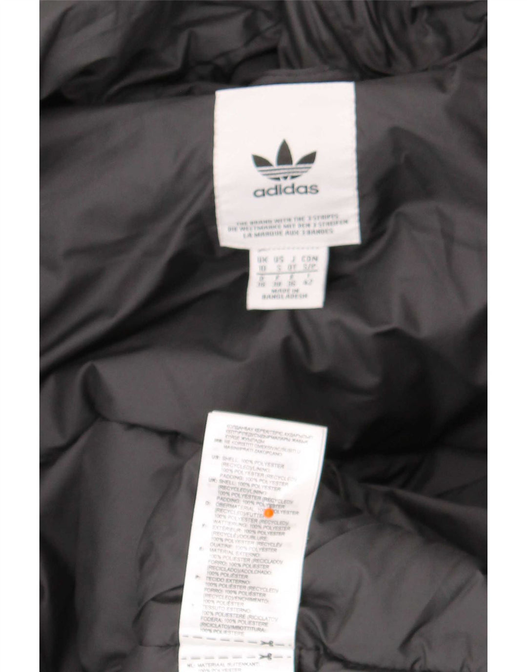 Adidas Damen-Kapuzenjacke, wattiert, Gr. 10, Größe S, Schwarz, Polyester