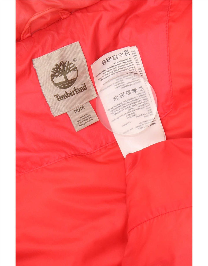Timberland Damen Wattierte Weste UK 14 Mittelrosa Nylon