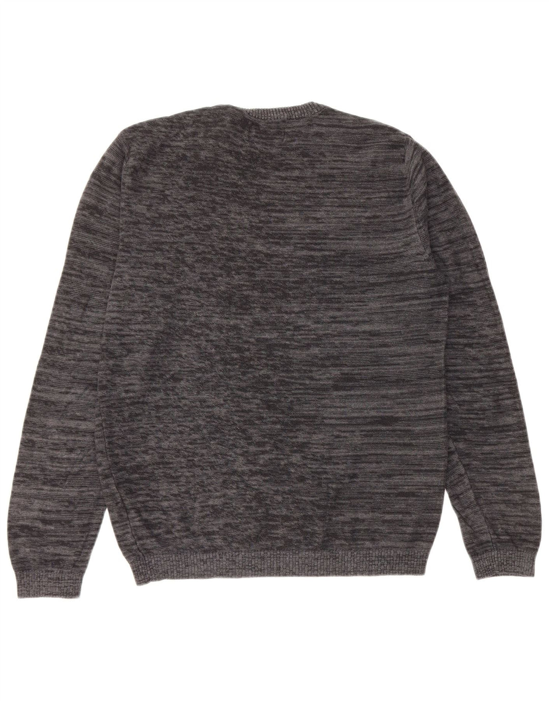 JACK & JONES Herren-Pullover mit Rundhalsausschnitt, Größe S, grau gefleckte Baumwolle