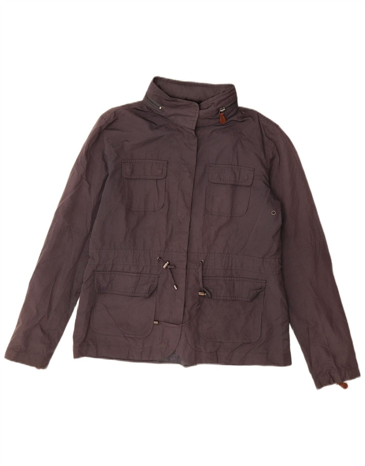 Massimo Dutti Damen Utility-Jacke UK 16 Large Grau Polyester