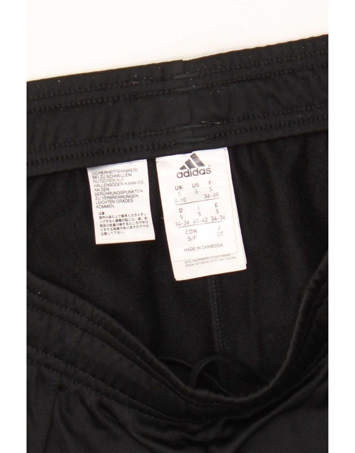 Adidas Damen Trainingshose UK 8/10 Small Schwarz Polyester