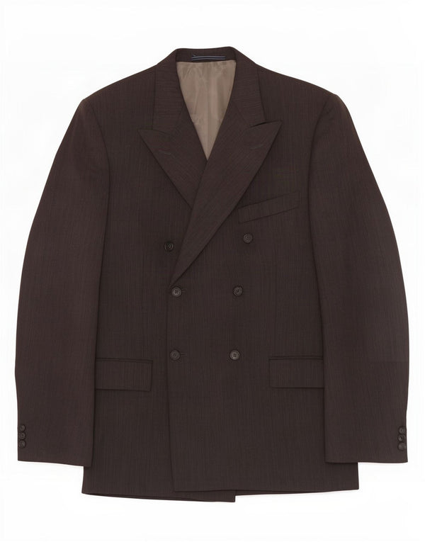 Trussardi Herren-Zweireiher-Blazer IT 52 XL Grauer Nadelstreifen