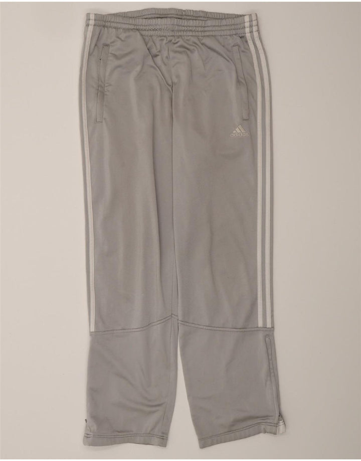ADIDAS Herren-Trainingshose, UK 40/42, mittelgraues Polyester
