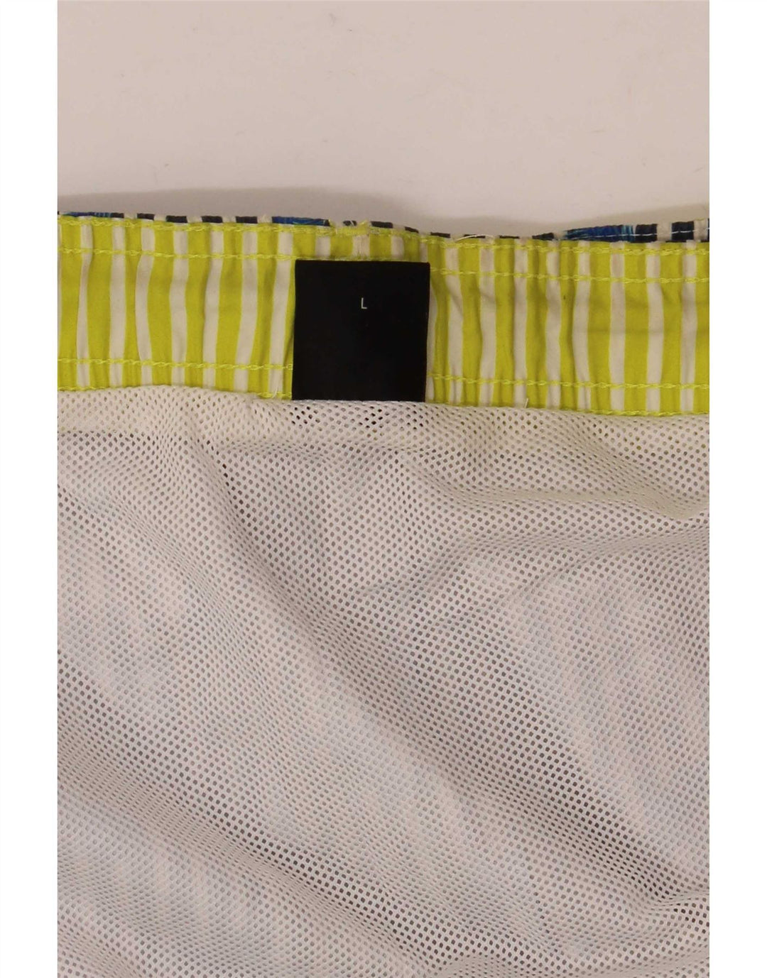 Hugo Boss Herren-Badeshorts, groß, blau gestreift