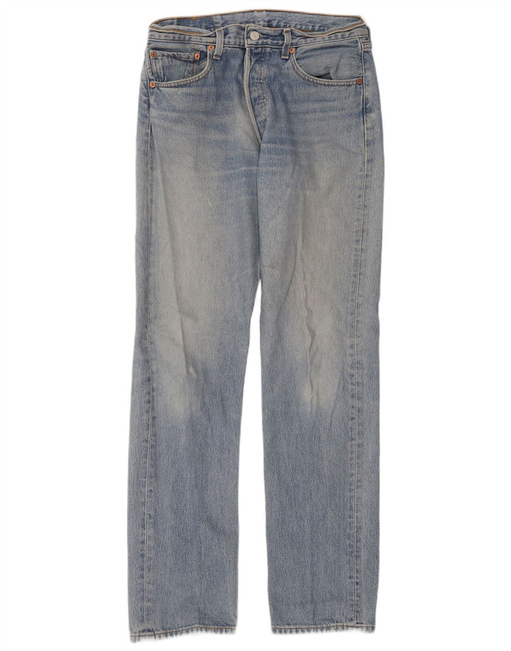 Levi's Herren 501 Straight Jeans W32 L34 Blaue Baumwolle