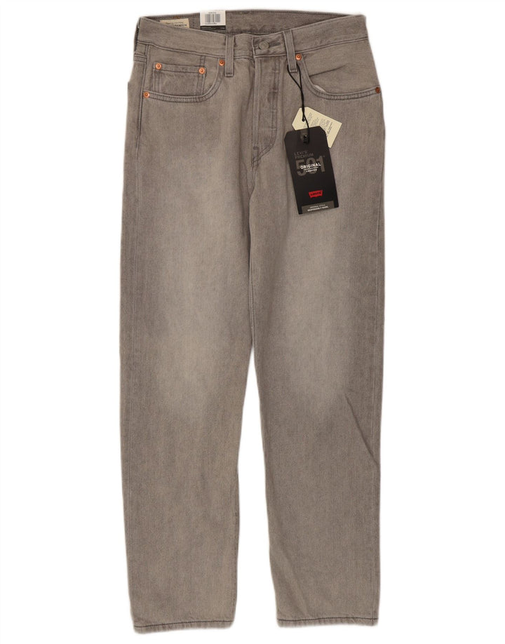 Levi's Damen 501 Straight Jeans W26 L28 Graue Baumwolle