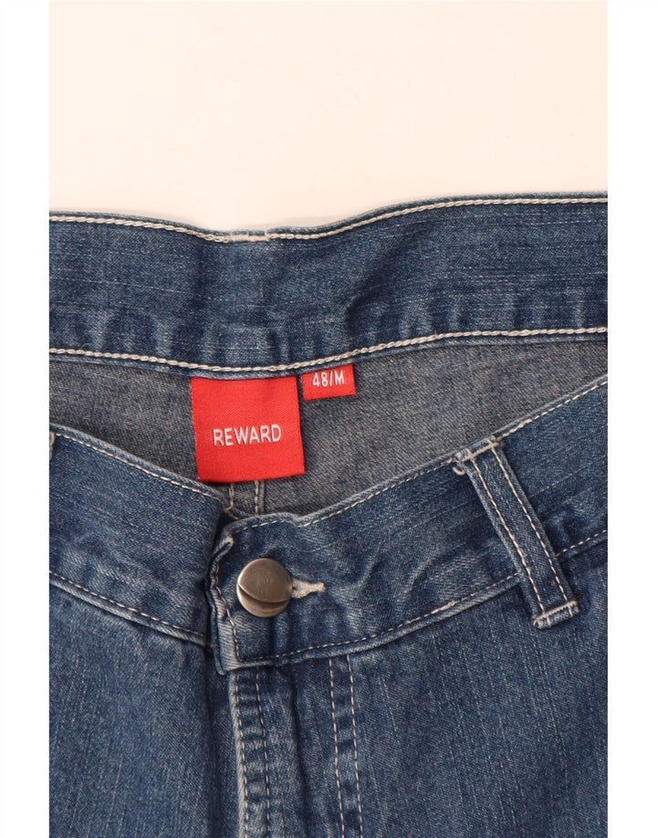 REWARD Herren Cargo Denim Shorts IT 48 Medium W32 Marineblau