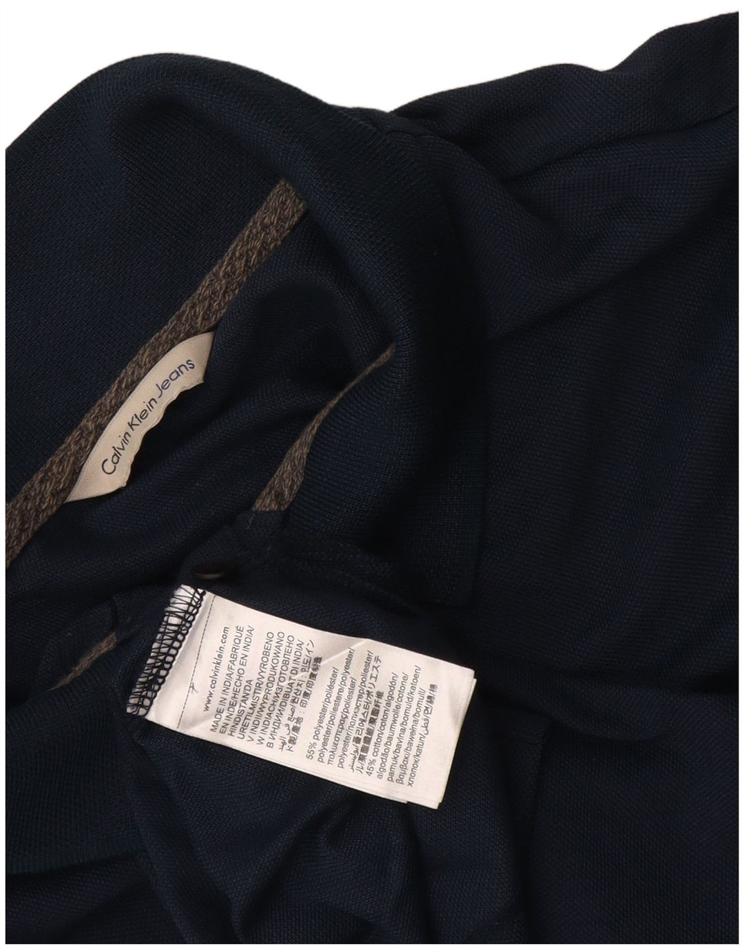 Calvin Klein Jeans Herren-Poloshirt, mittelmarineblaue Baumwolle