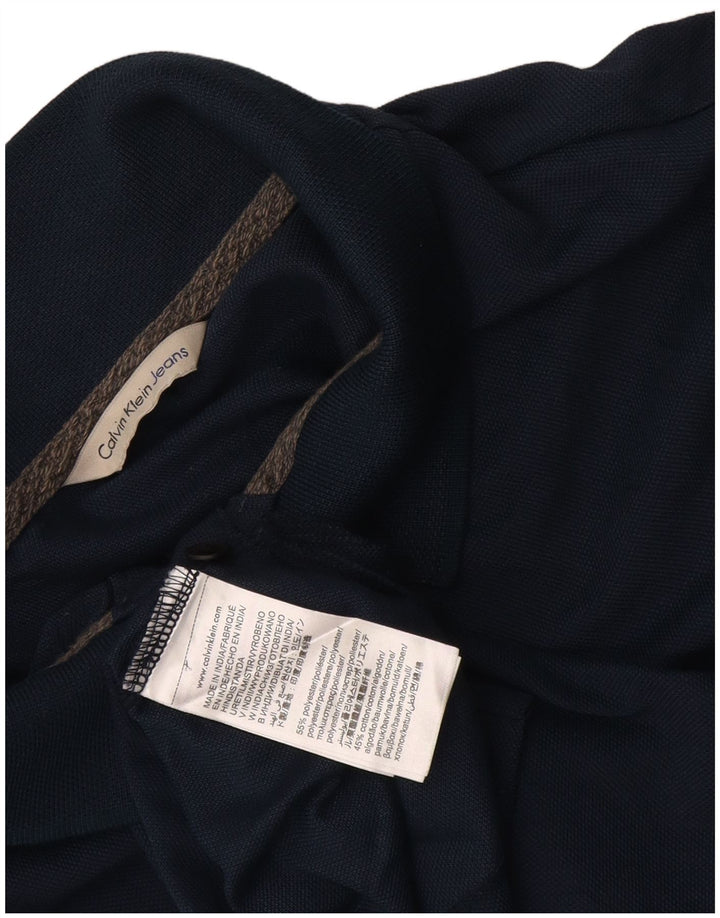 Calvin Klein Jeans Herren-Poloshirt, mittelmarineblaue Baumwolle