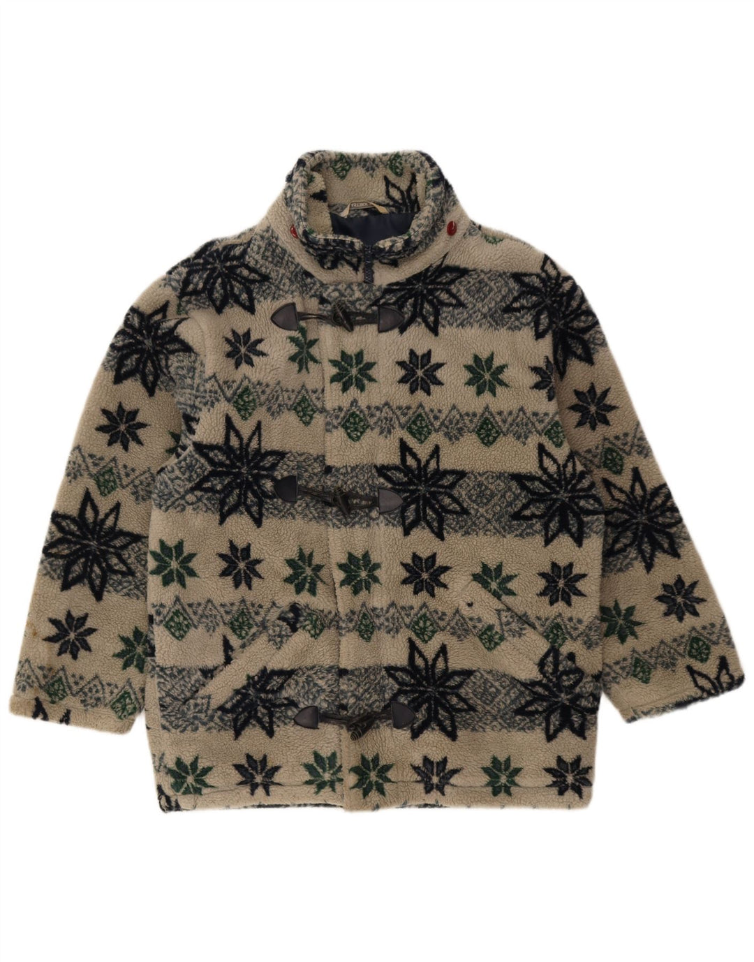 Astrolabio Fleece-Windjacke für Herren, UK 38, Mittelbeige, geometrisch